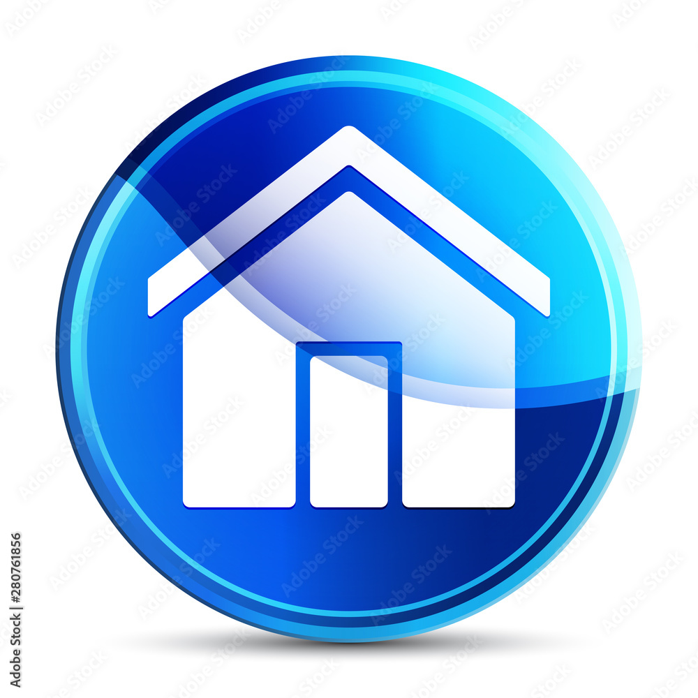 Home icon glassy vibrant sky blue round button illustration Home icon glassy vibrant sky blue round button illustration