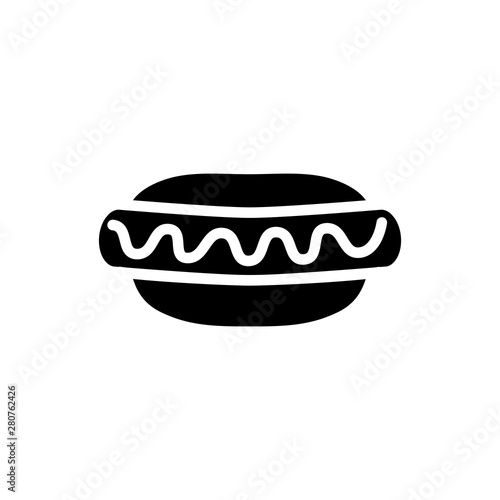 hot dog icon vector flat design