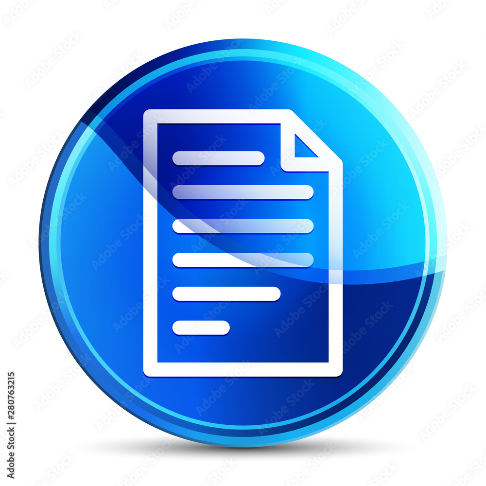 Page icon glassy vibrant sky blue round button illustration Page icon glassy vibrant sky blue round button illustration