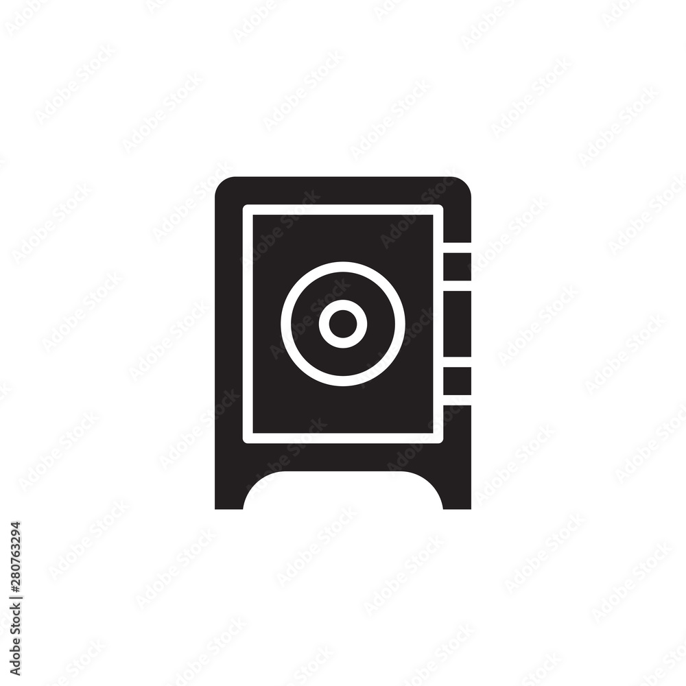 flat safe box glyph icon symbol sign, logo template, vector, eps 10 flat safe box glyph icon symbol sign, logo template, vector, eps 10