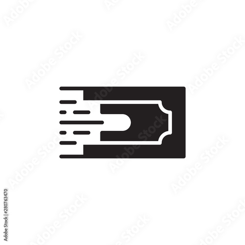 flat glyph transfer money icon symbol sign, logo template, vector, eps 10