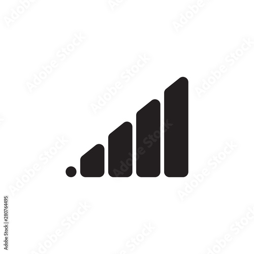 flat glyph signal data mobile single icon symbol sign, logo template, vector, eps 10