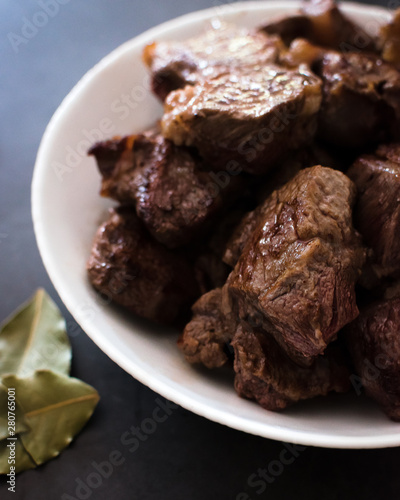 Wallpaper Mural cooked beef meat on a plate Torontodigital.ca