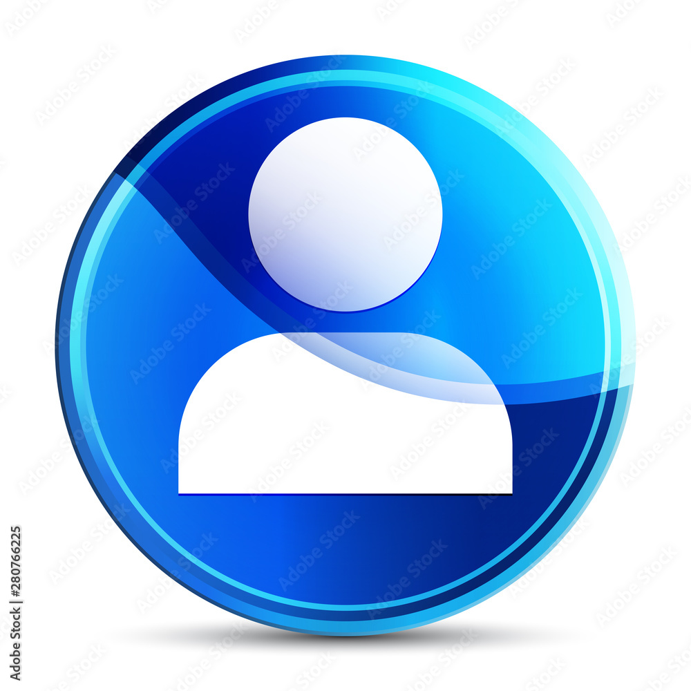User profile icon glassy vibrant sky blue round button illustration User profile icon glassy vibrant sky blue round button illustration