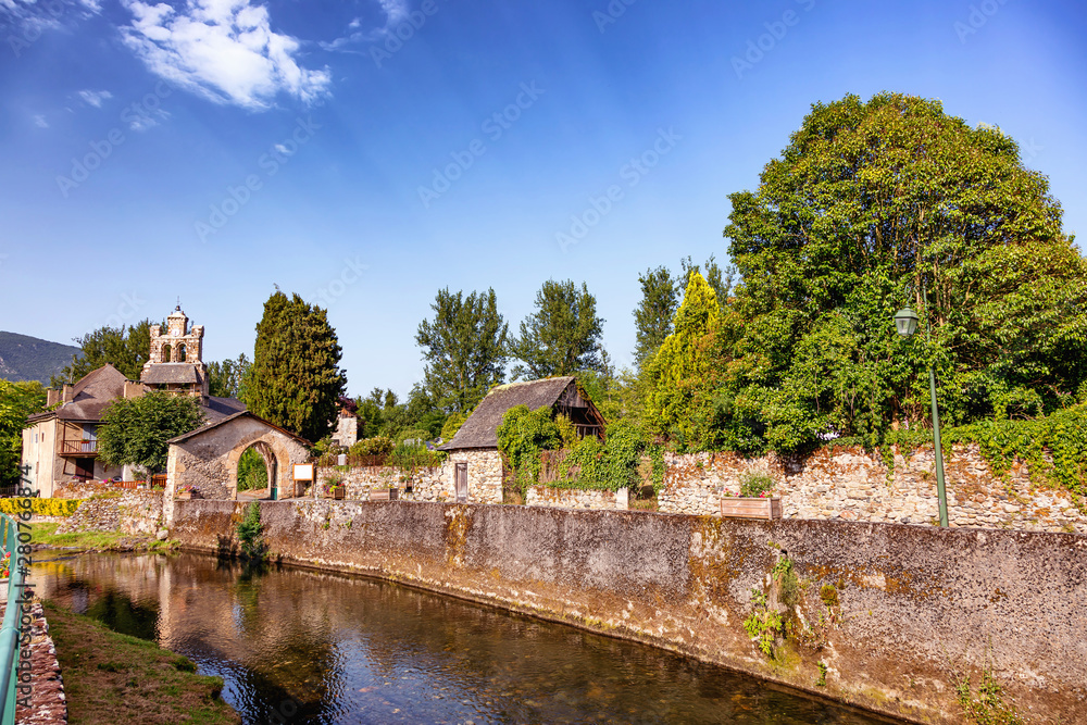 Audressein village in Ariege department, in Pyrenees mountains, Occitanie region, France Audressein village in Ariege department, in Pyrenees mountains, Occitanie region, France