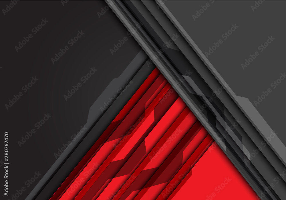 Abstract red grey triangle with circuit pattern and blank space design modern futuristic technology background vector illustration. Abstract red grey triangle with circuit pattern and blank space design modern futuristic technology background vector illustration.