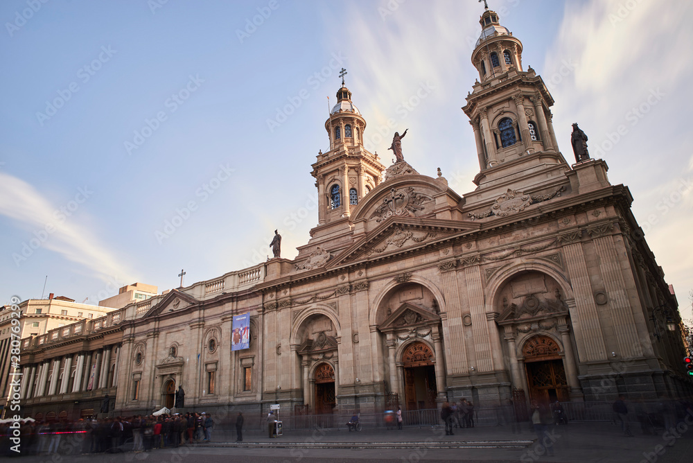 metropolitan cathedral in the city of Santiago de Chile