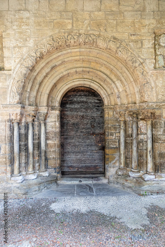 Door of the Calvary Chapel  Castillon en Couserans  Ariege  Occitanie  France