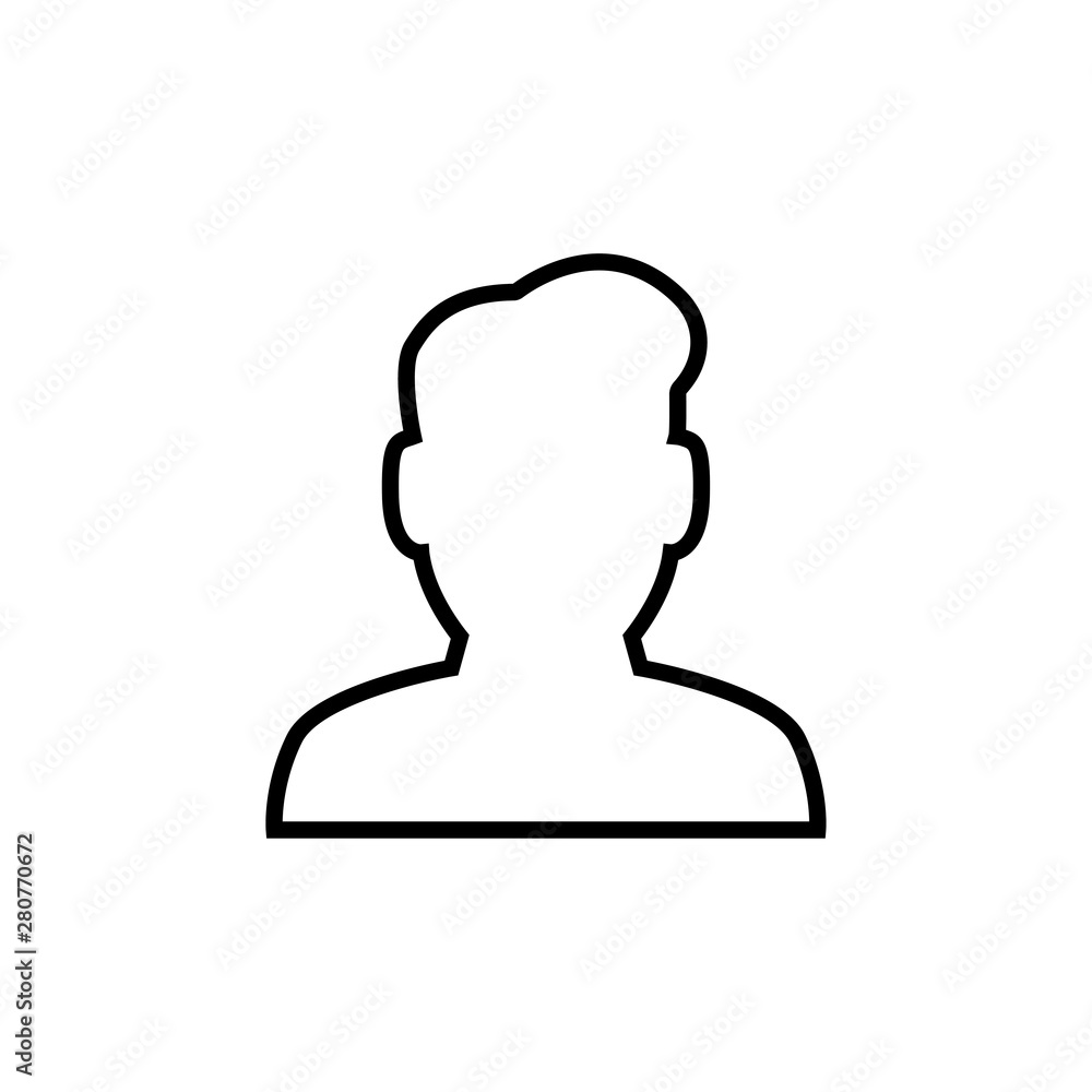 Man line icon for web and mobile
