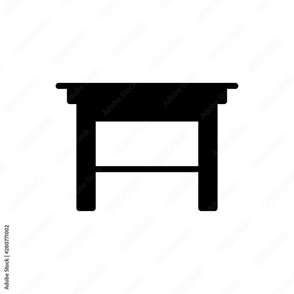 Table outline icon illustration isolated vector sign symbol Table outline icon illustration isolated vector sign symbol