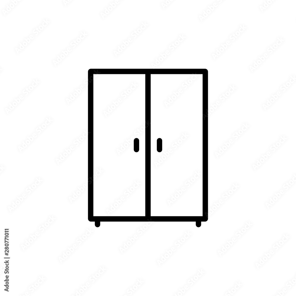 Cupboard line icon for web and mobile Cupboard line icon for web and mobile