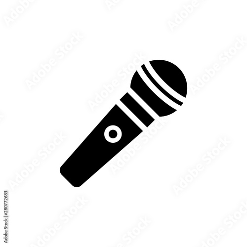 microphone icon vector flat design