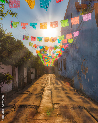 Flags in San Miguel de Allende, Mexico