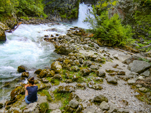 Reinbach Waterfall, Cascate di Riva, near 'Sand im Taufers', Campo Tures, Sommer, South Tirol, Alto Adige, Italy, Europe photo