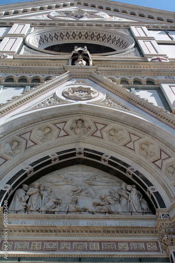Facade of Santa Croce from below, Florence
