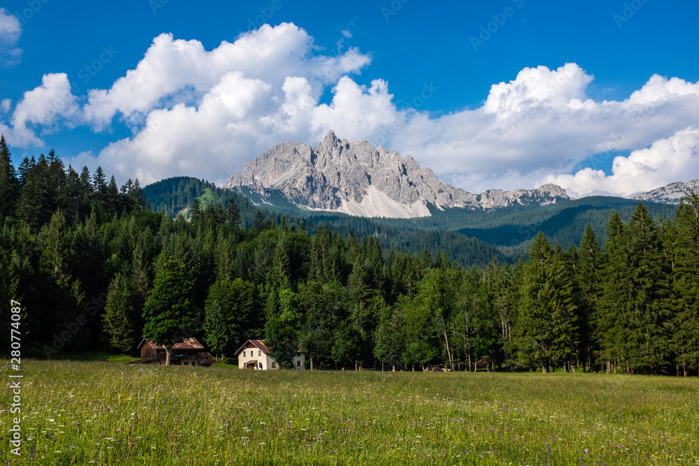 Landscape in Dolomites, Unesco world heritage