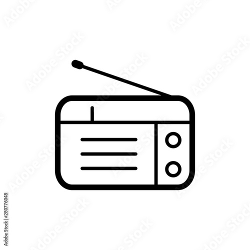 radio tape record icon vector template design
