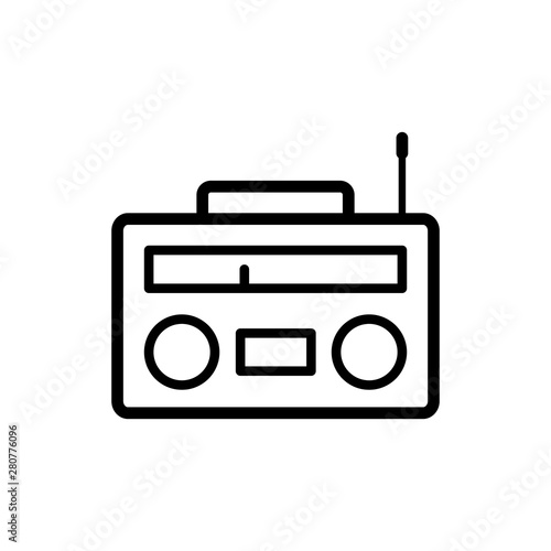 radio tape record icon vector template design