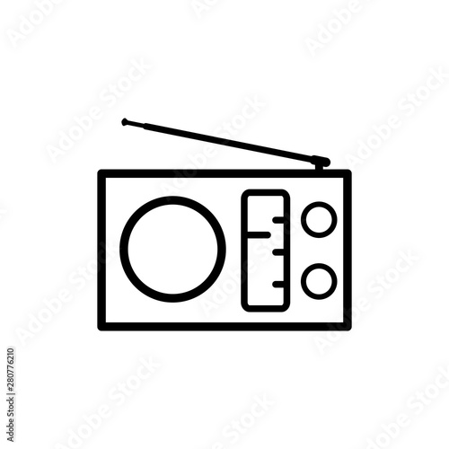 radio tape record icon vector template design