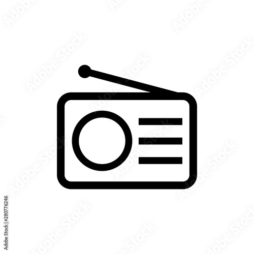 radio tape record icon vector template design