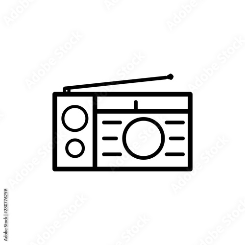 radio tape record icon vector template design