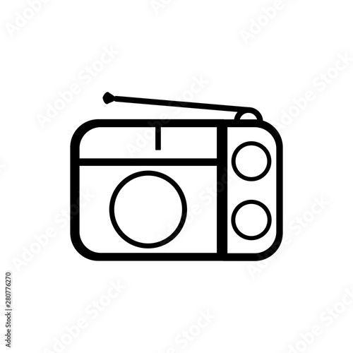 radio tape record icon vector template design
