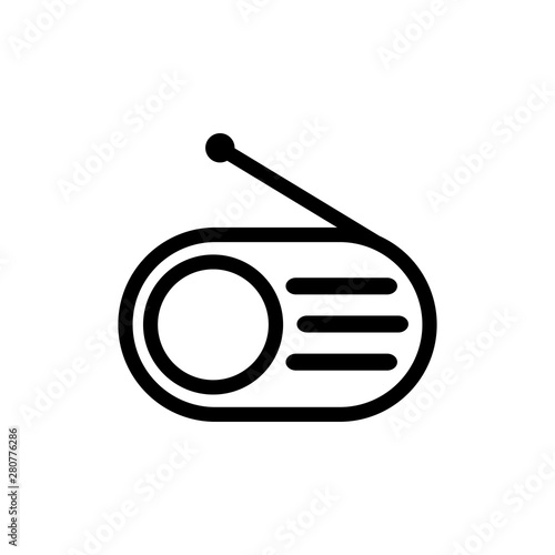 radio tape record icon vector template design