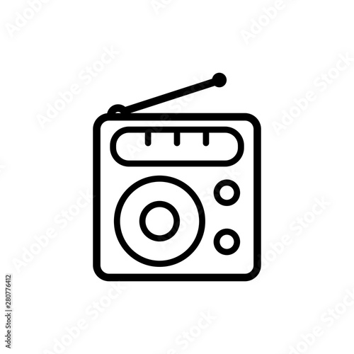 radio tape record icon vector template design