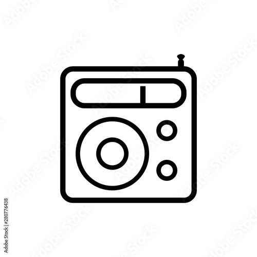radio tape record icon vector template design