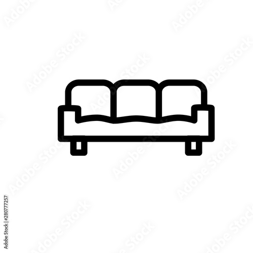 sofa icon vector trendy flat design