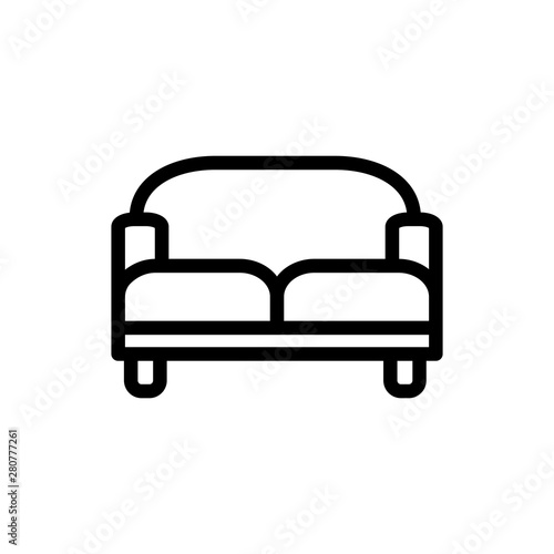 sofa icon vector trendy flat design