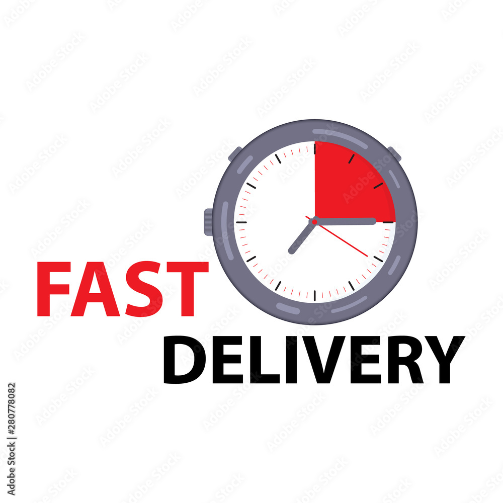 Express delivery watch, vector. Delivery stopwatch icon, vector. Express delivery watch, vector. Delivery stopwatch icon, vector.
