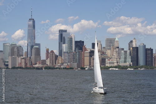 sailing to the future on lower manhattan skyline