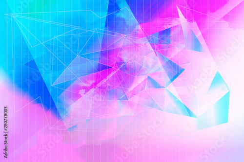 Beautiful, modern, polygonal, triangles brght artistic background photo