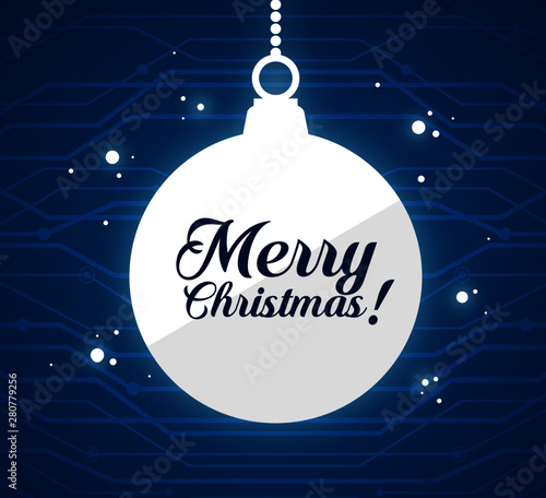 Tarjeta de Navidad tecnología 