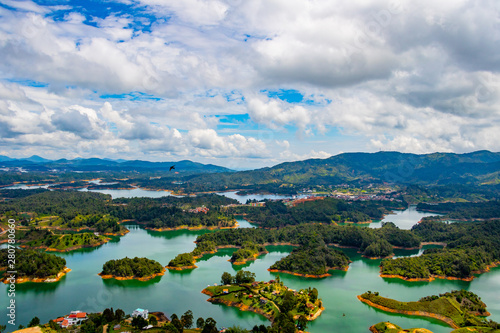 Foto Guatape Panorama Ausblick auf die Seen von Kolumbien