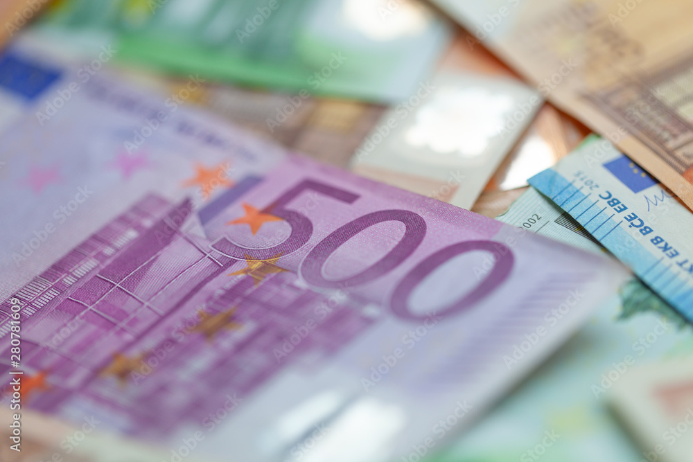 Euro banknotes closeup - Image