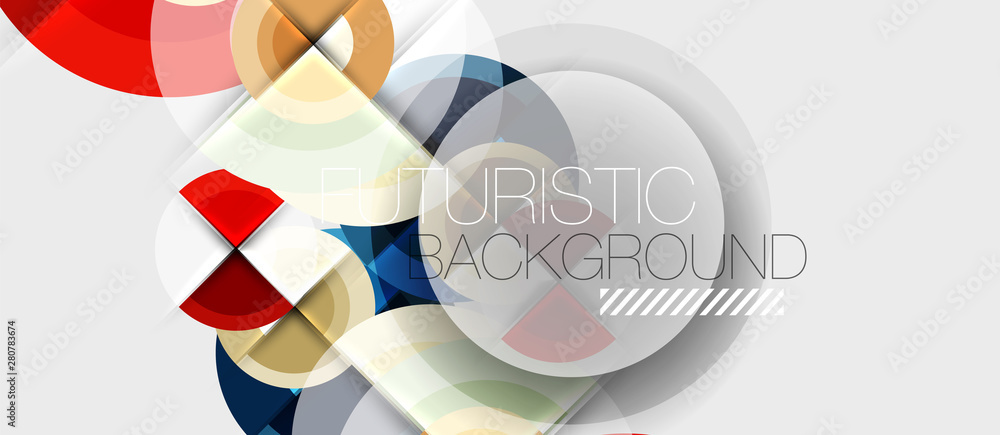 Fototapeta premium Circular geometrical design template