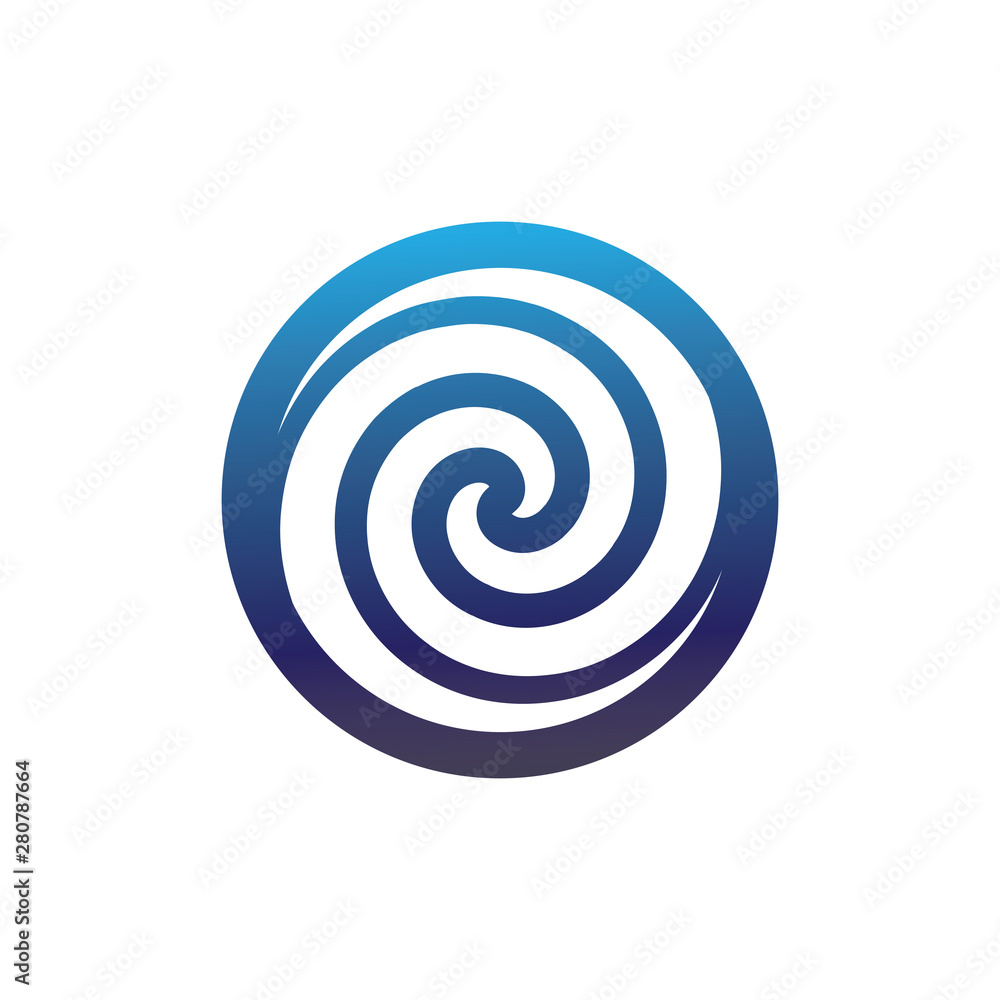 Waves beach blue logo and symbols template icons app