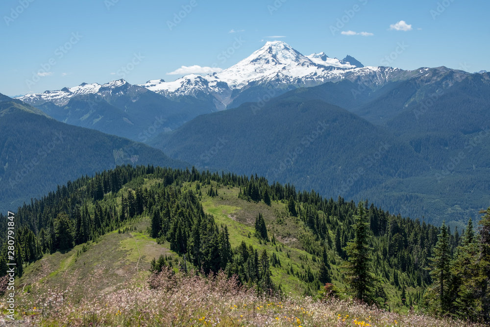 Snowcapped Mount Baker from High Divide, Washington State