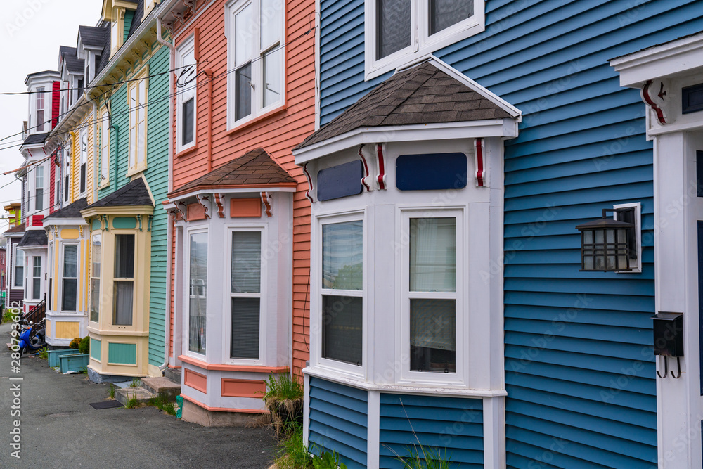 Colorful homes of St John's Newfoundland