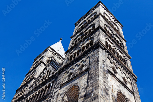 Lund's cathedral seen from the ground photo
