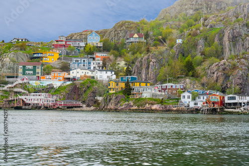 Colorful homes of St John's Newfoundland near the Battery photo