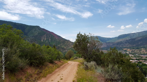 Dirt Path in the mountains above Glenwood Springs Town
