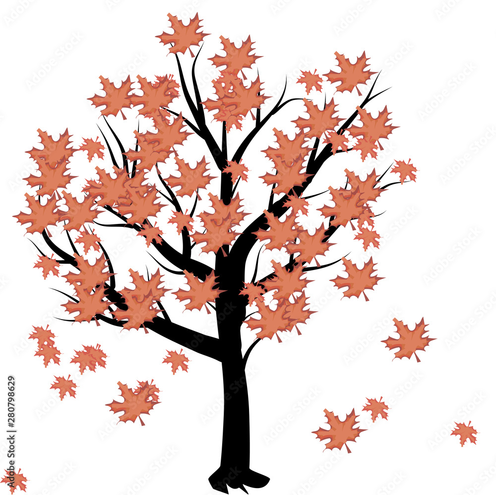 Print. ree with leaves. Tree icon isolated on white background. Tree simple sign icon. Tree with autumn leaves. copy space badge Print. ree with leaves. Tree icon isolated on white background. Tree simple sign icon. Tree with autumn leaves. copy space badge