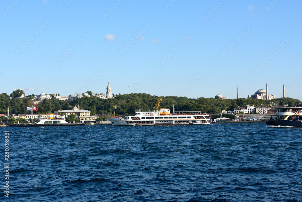 ferry boats in istanbul bosphorus