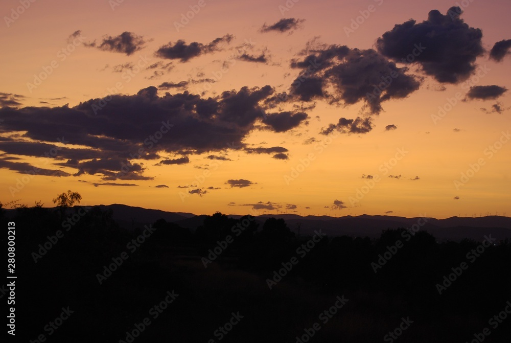 Purple Country Evening Sunset, Skyscape