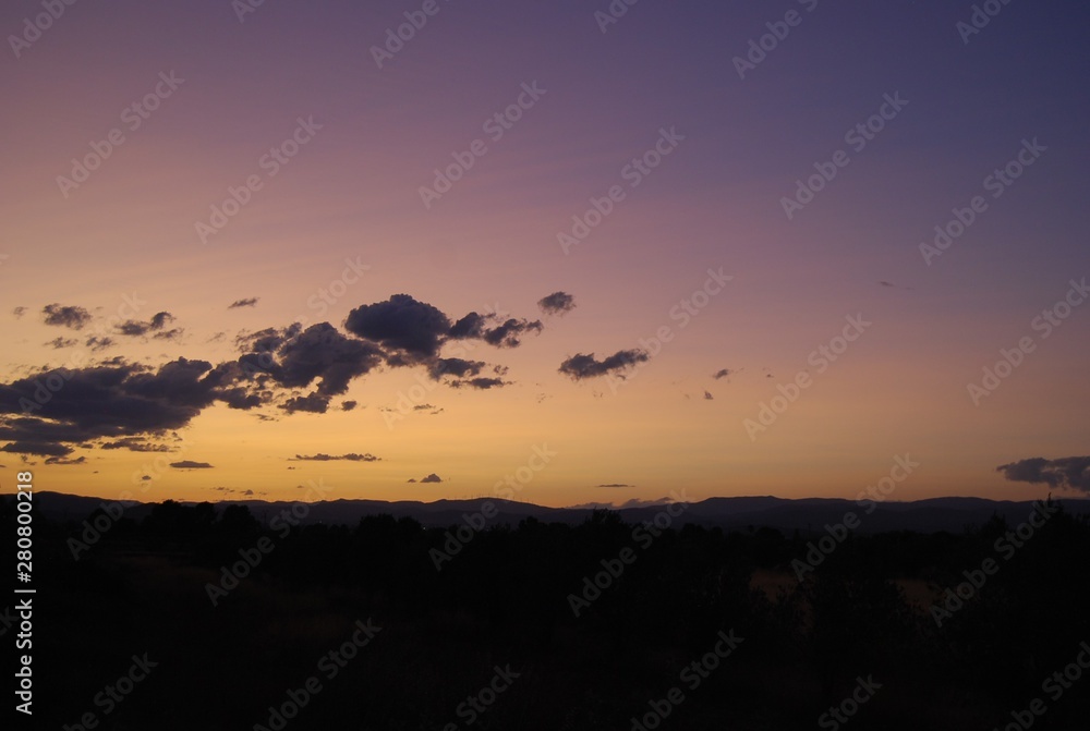 Purple Country Evening Sunset, Skyscape