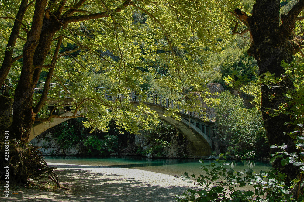 Bridge at Voidomatis River, Greece Bridge at Voidomatis River, Greece
