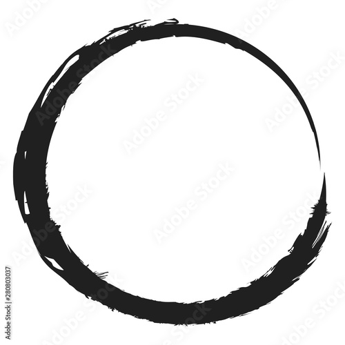 Circular grungy grunge circle frame / Splatter, splash effect isolated on white